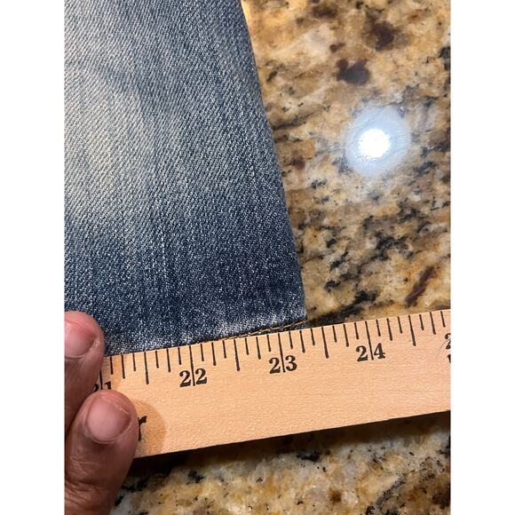 RL Ralph Women Sz 12 Lauren Polo Jeans Co Blue Denim Jean Midi Pencil Knee Skirt - Picture 4 of 9